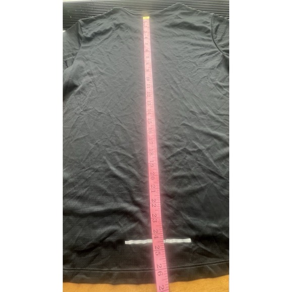 Nike Breathe Running Dri-Fit Miler Flash Logo‎ Print T-Shirt Size M Mens Black - Picture 5 of 7